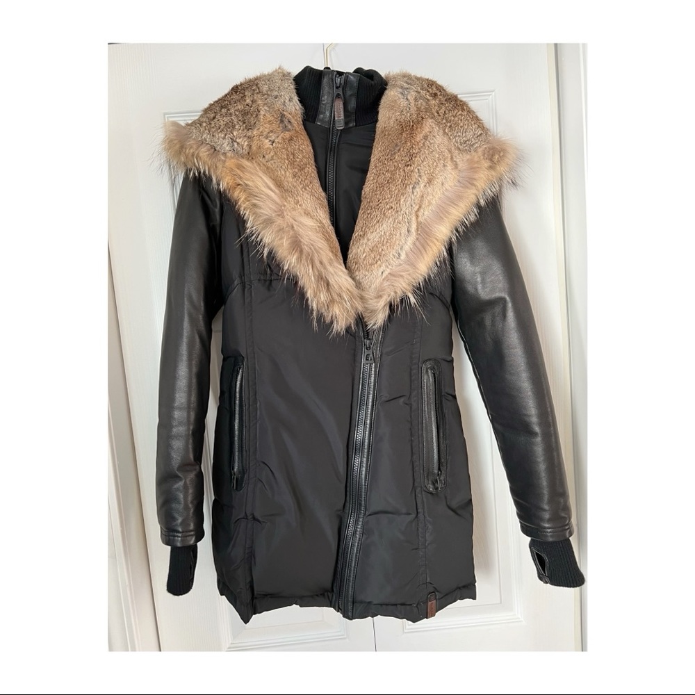 Rudsak xs fur/leather coat